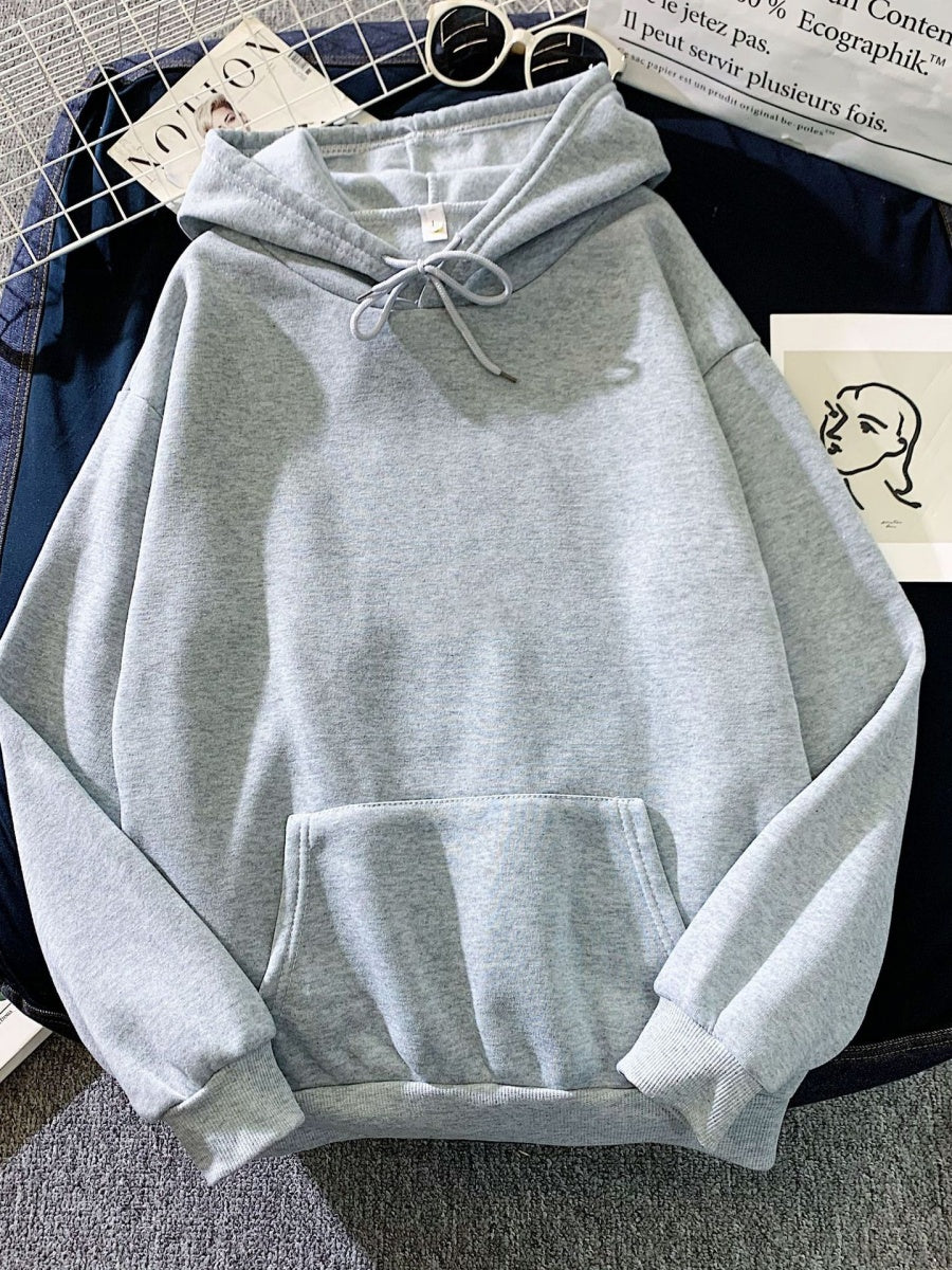 Liber Autumn Women's Pocket Solid Color Sweatshirts&Hoodies