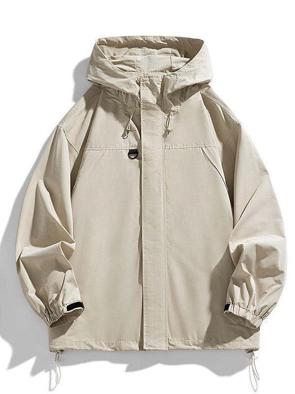 Liber Autumn Neutral wear Multiple pockets Plaid Solid Color Jackets