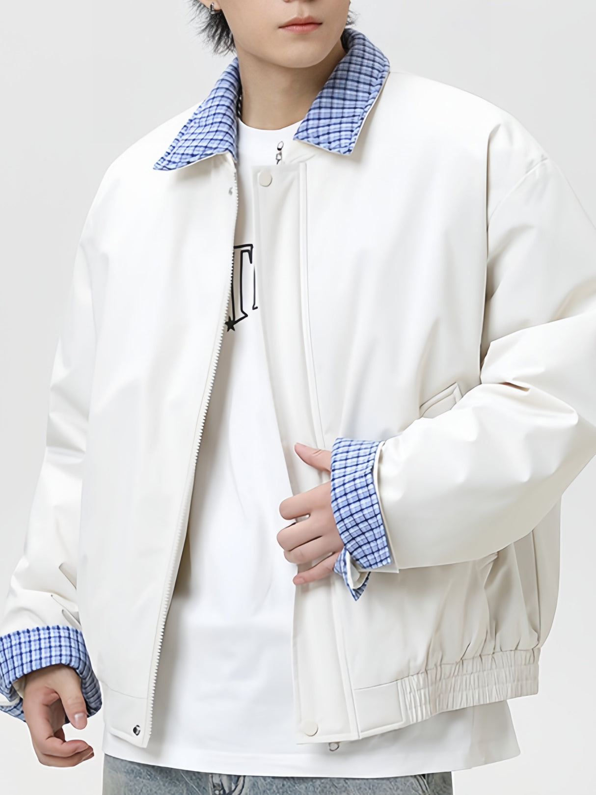 Detachable Two-piece Colorblock Flight Jacket