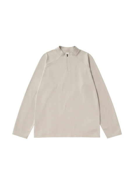 Liber Autumn Neutral wear Zipper decoration Solid Color T-shirts