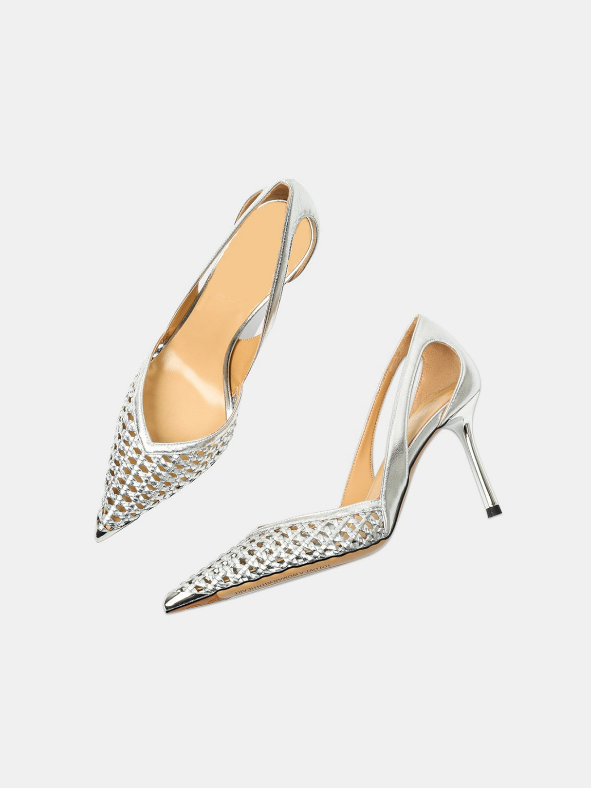 Woven Openwork High Heels