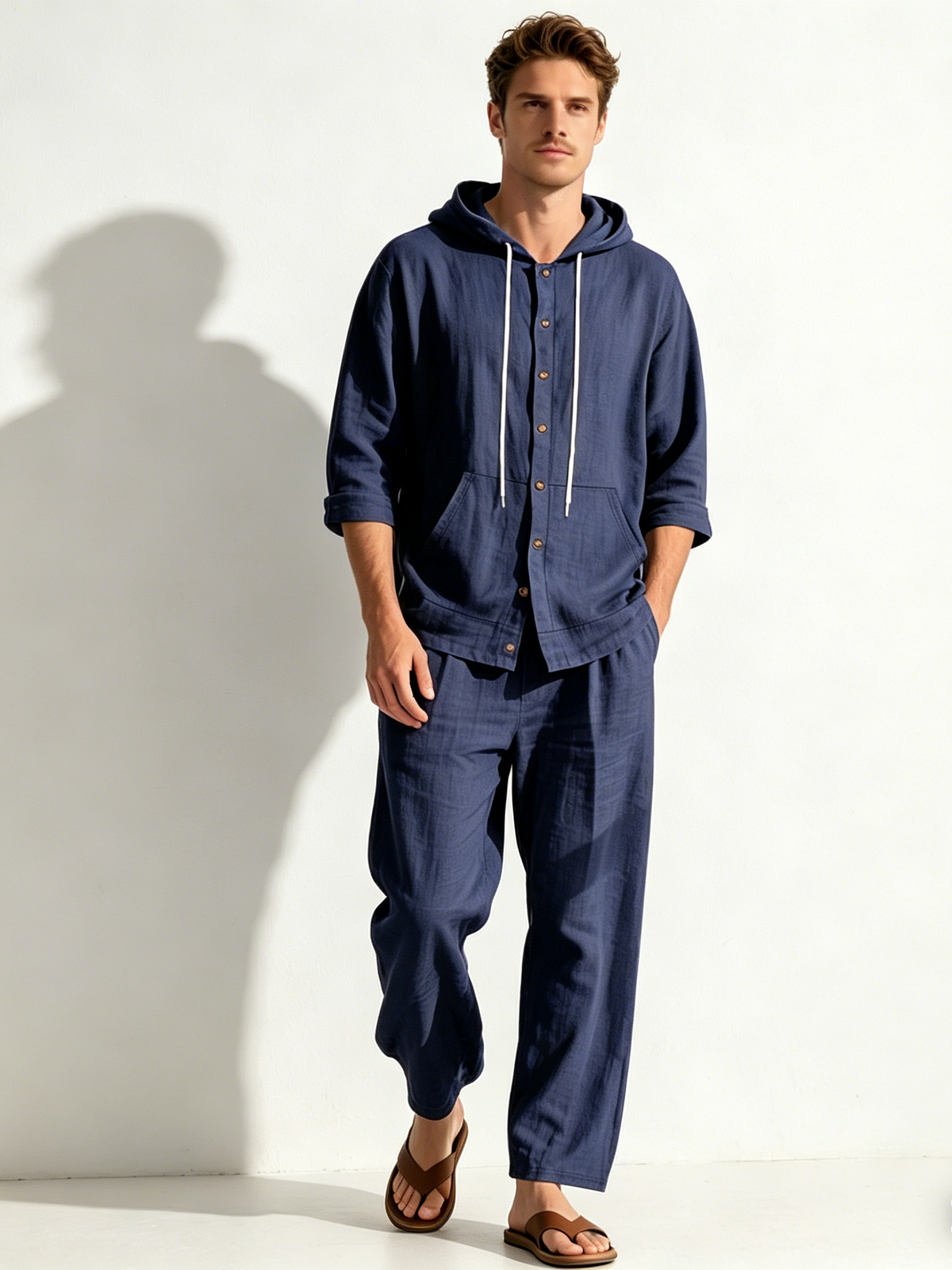 Leisure Flax Beach Hooded Set 2-piece Sets