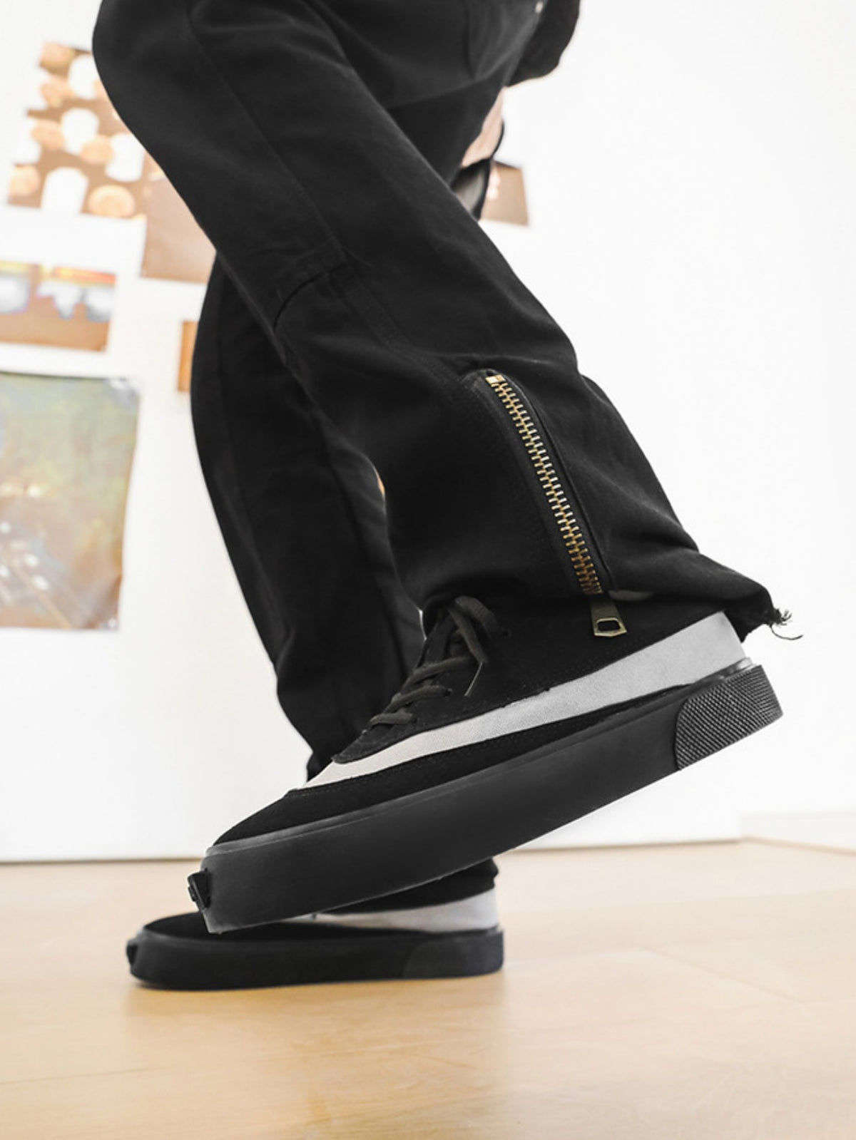 Suede Color-blocked Sneakers