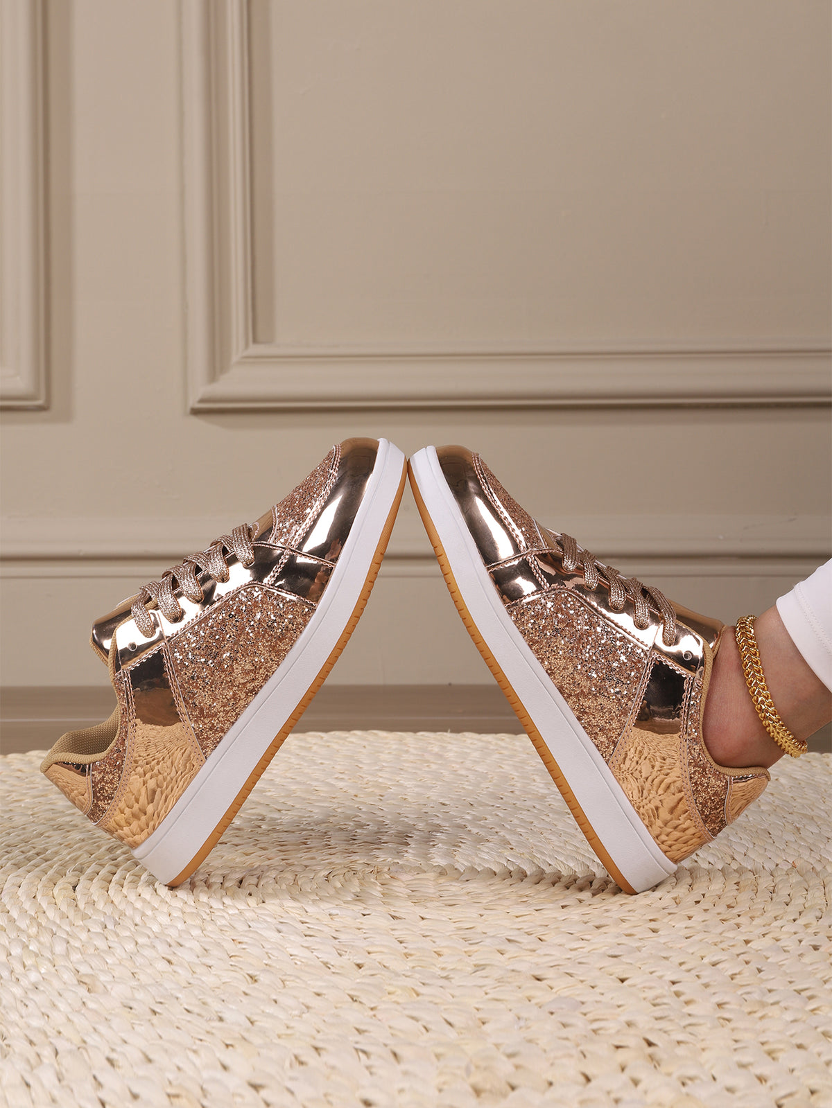 Sequined Women's Sneakers