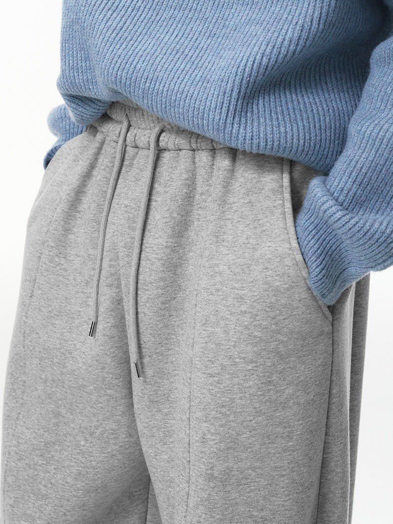 Binding Of Feet Sports Wide-leg Fleece Casual Sweatpants