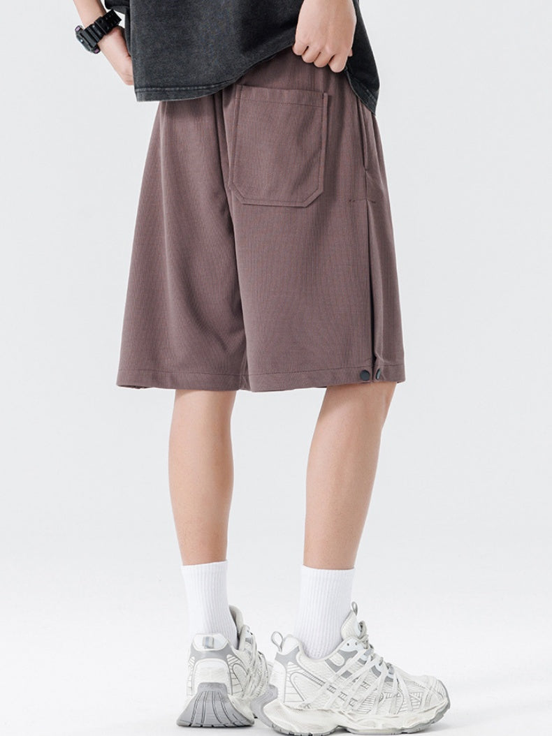 Side Slit Printed Five Points Shorts