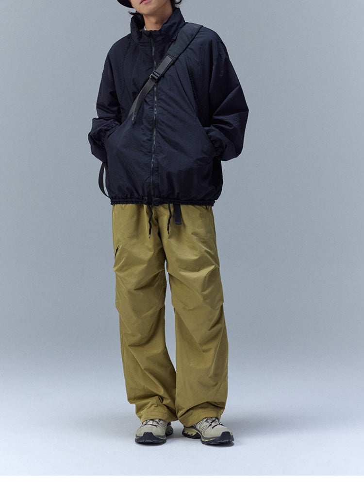 Water-repellent Oversize Folding Hooded Windbreakers