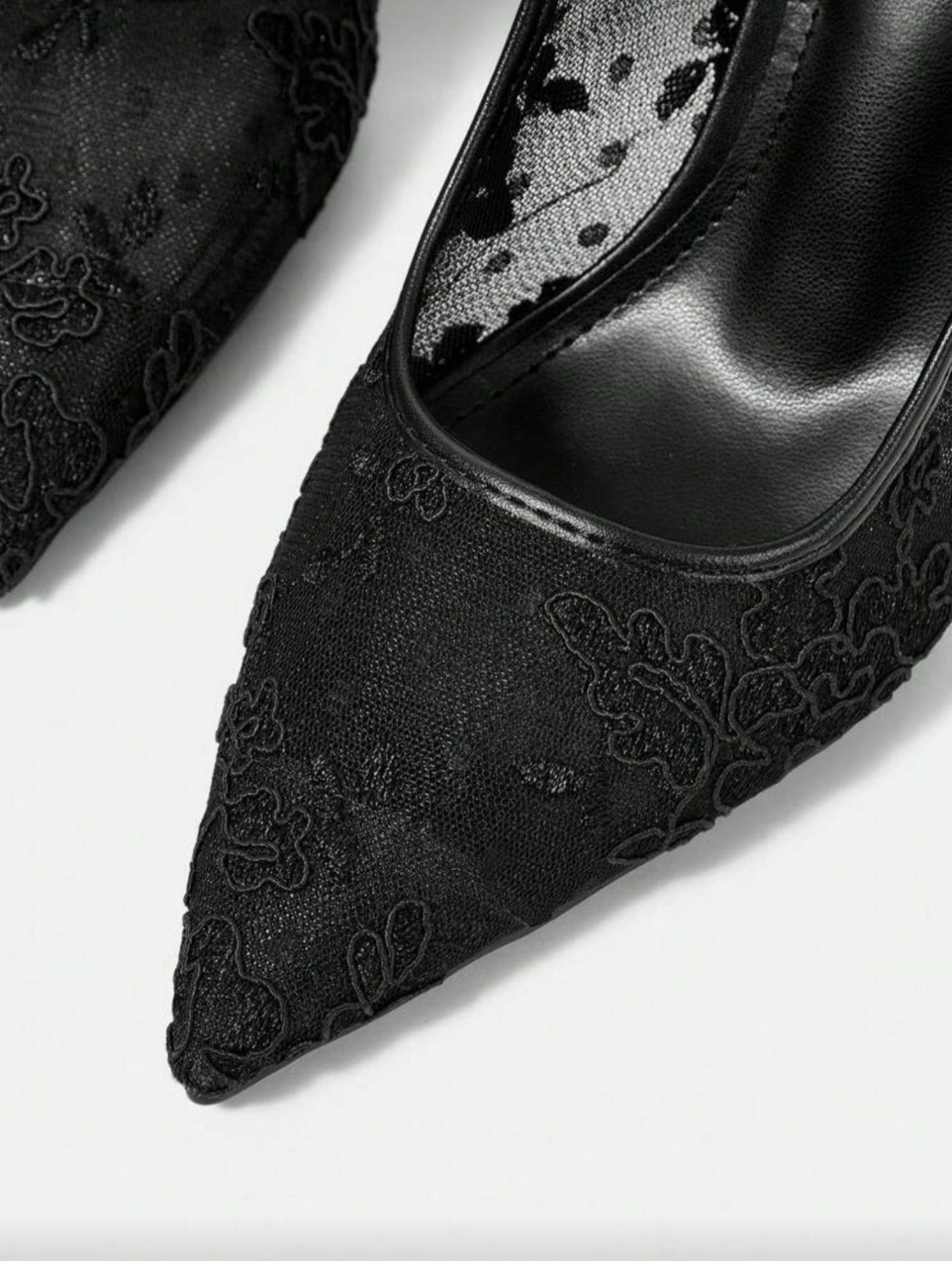 Lace Mesh High Heels