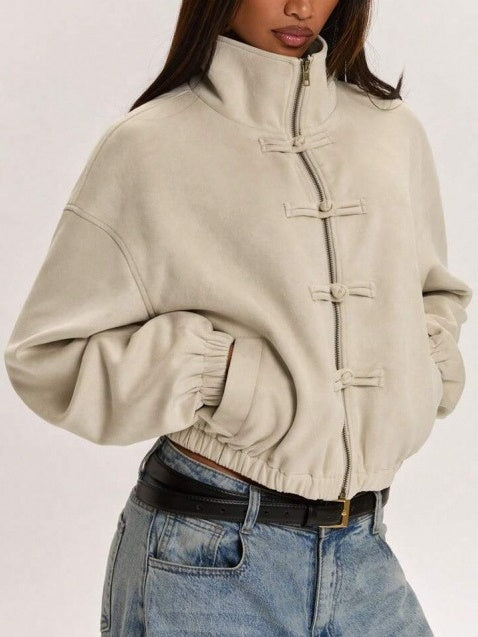 Loose-fitting Zip-up Jacket
