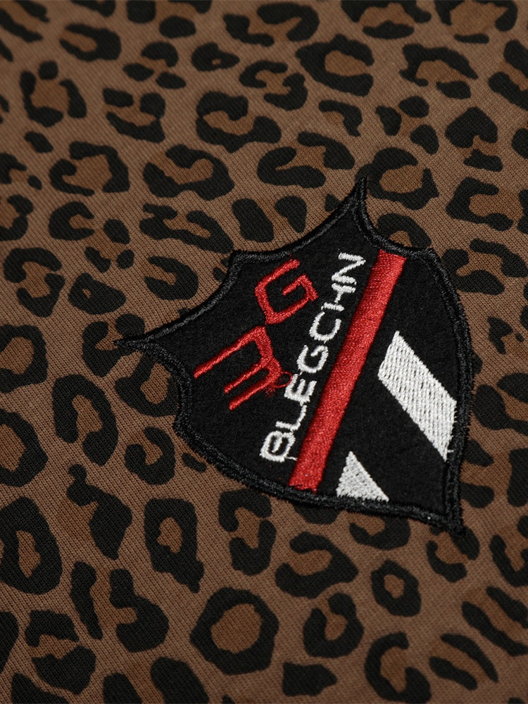 Leopard Print Vibe Letter Loose-fit POLO