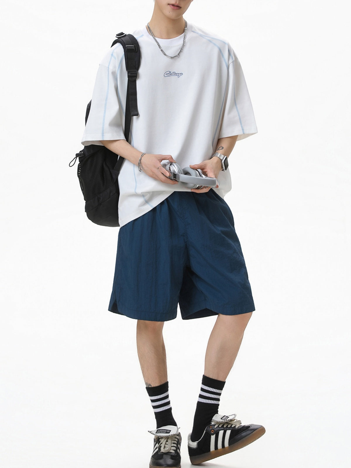 Color-blocked Letter Printed T-shirts