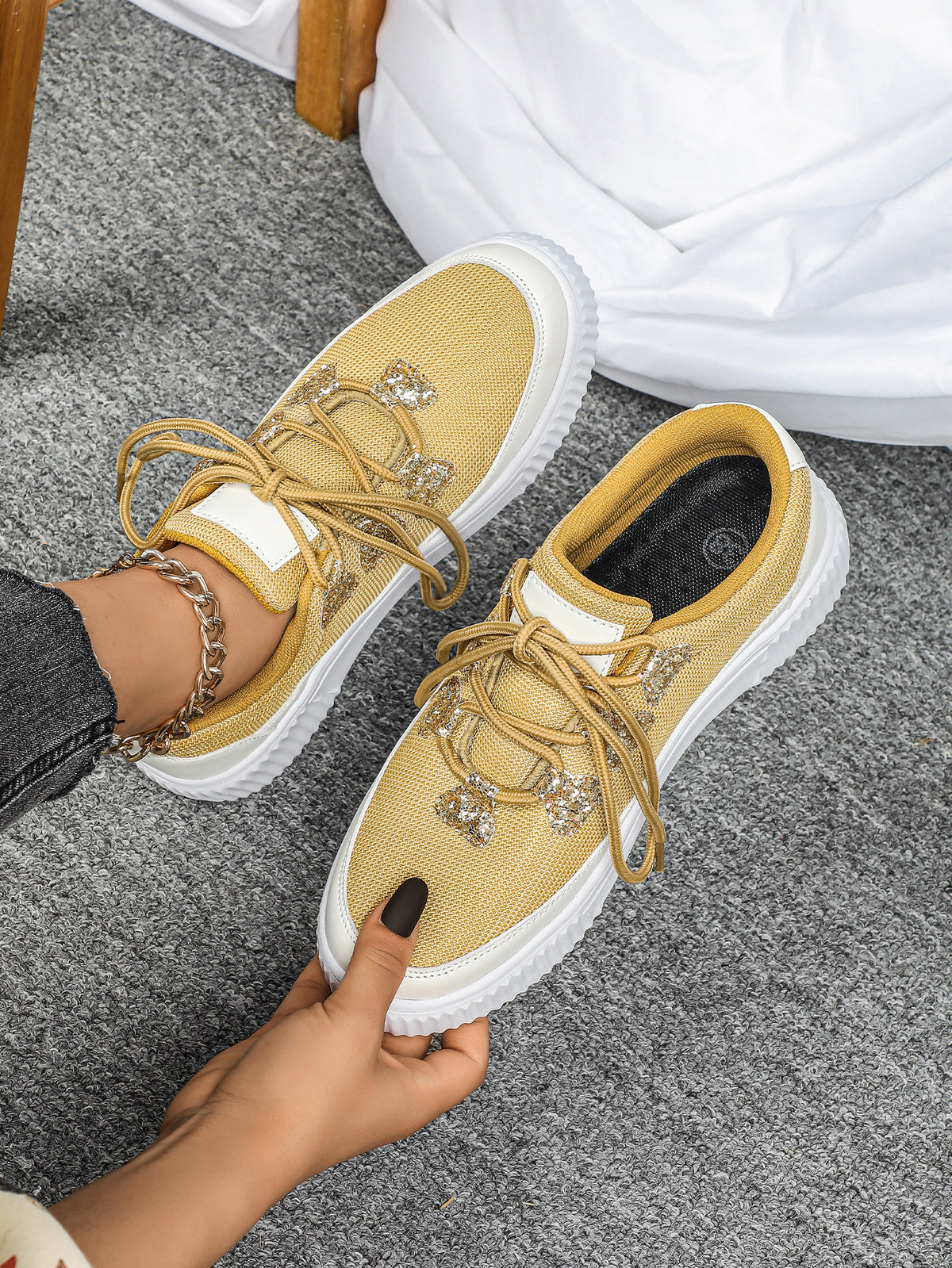 Glitter Unisex Casual Sneakers
