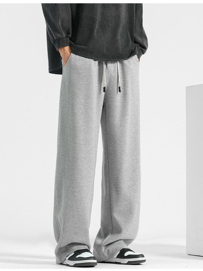 Drape Straight Loose Sweatpants Wide-leg Trousers