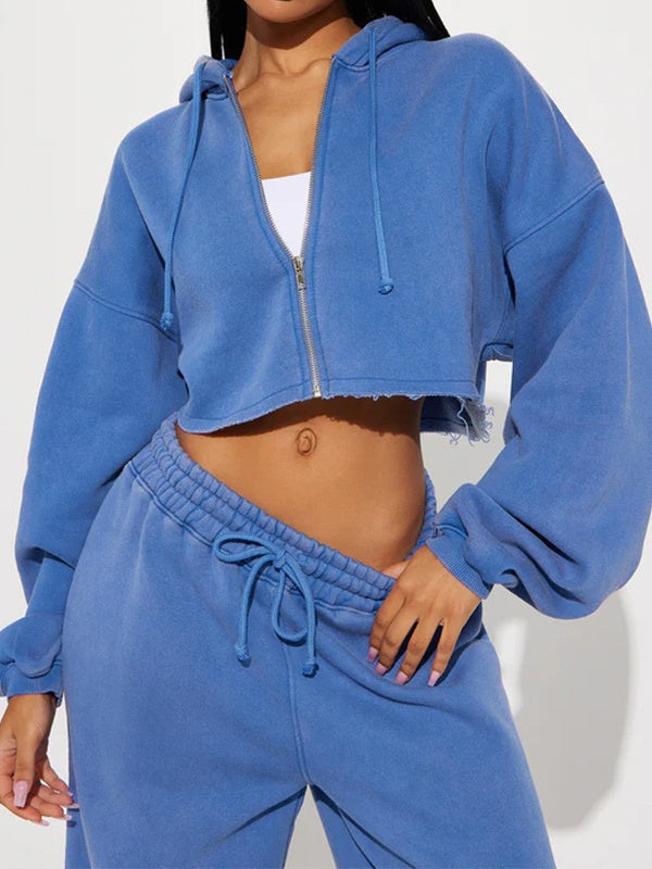 Long-sleeved Athletic Casual Sweatshirt Set