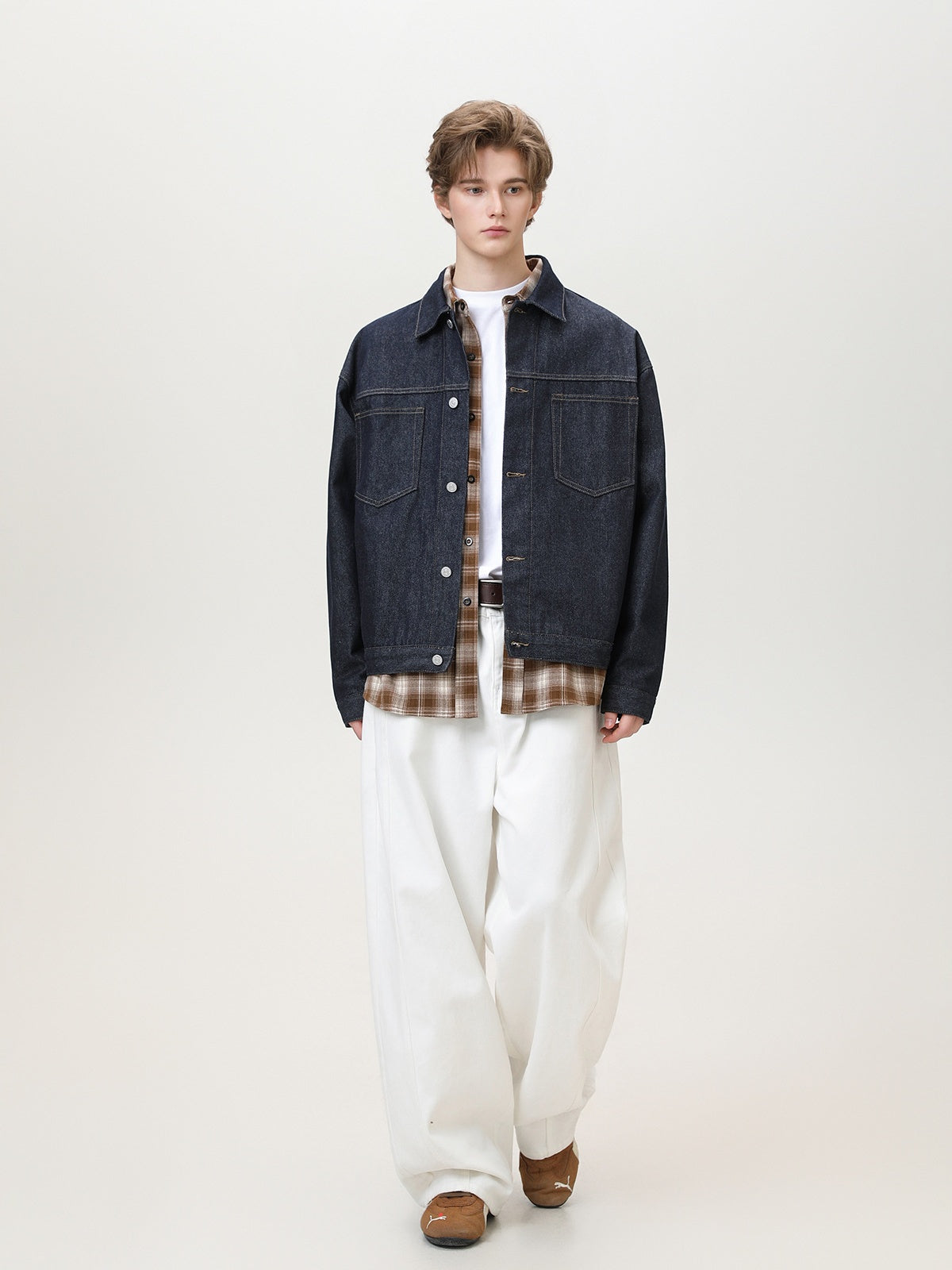 Liber Autumn Men's Pocket decoration Solid Color Jackets