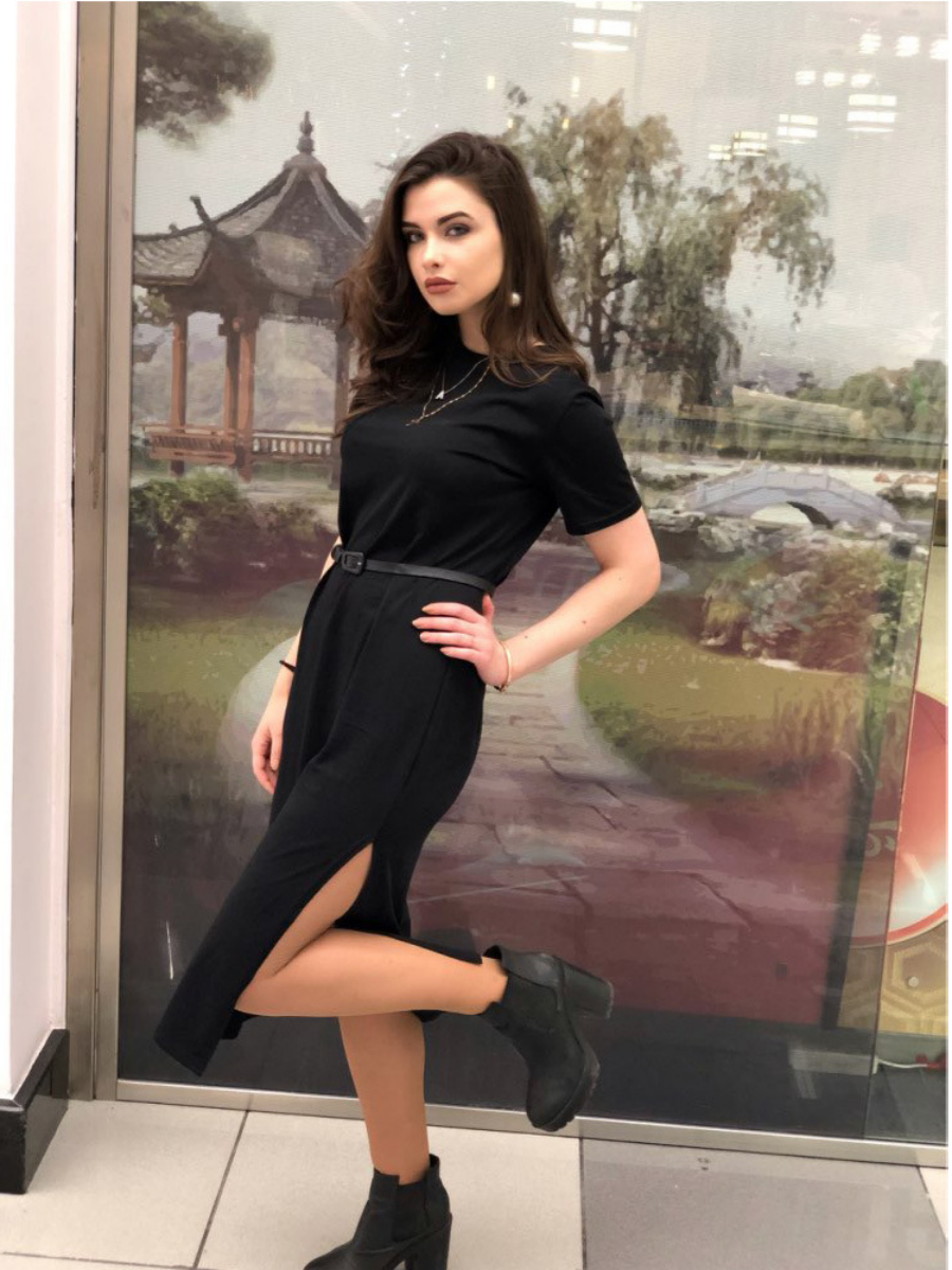 Solid Slit Casual Maxi Dresses