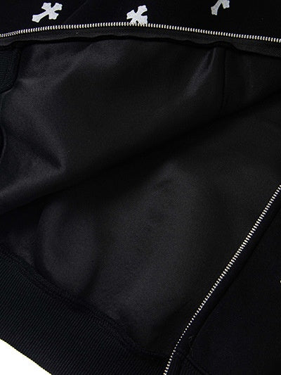 Gothic Alphabet Cross Full Print Hoodies