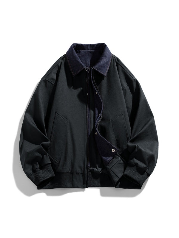 Layered-look Loose-fit Cleanfit Jackets