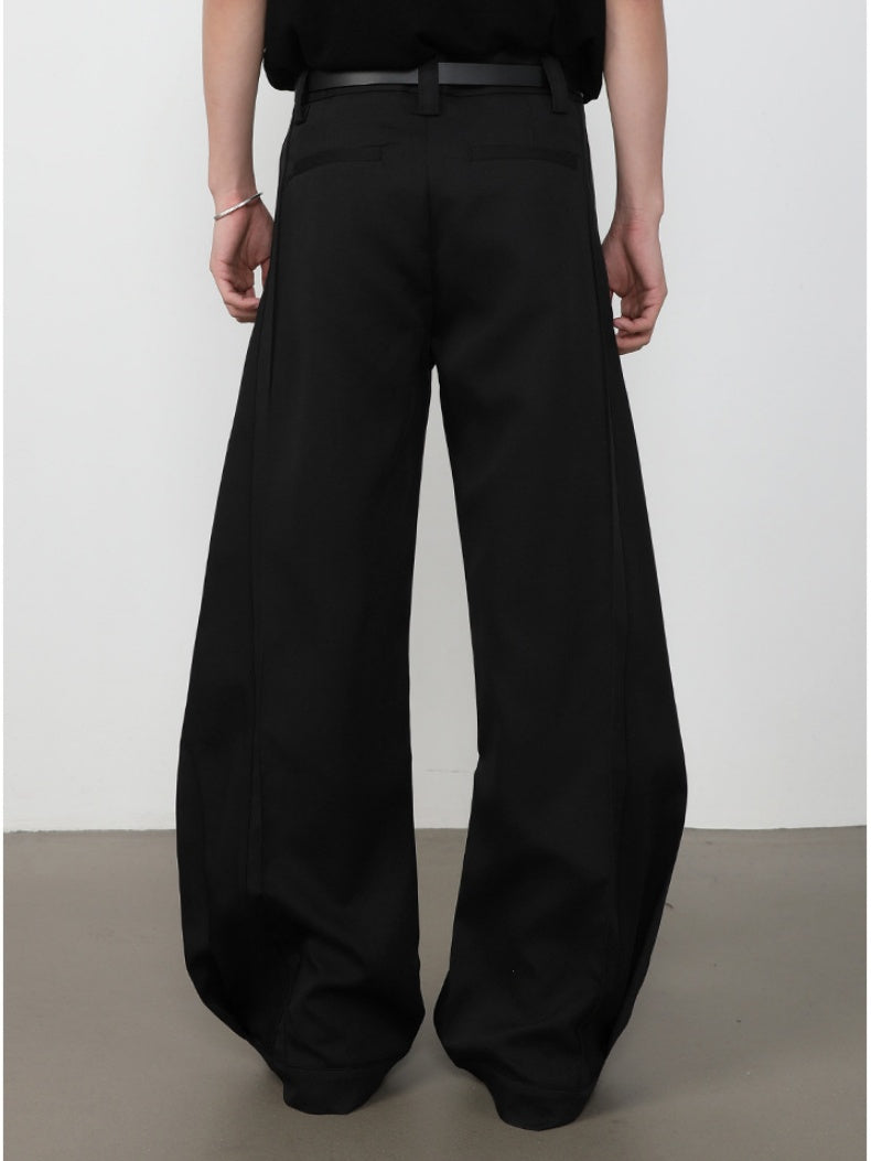 Retro Machete Stereo Gathering Cleanfit Dress Pants Pants