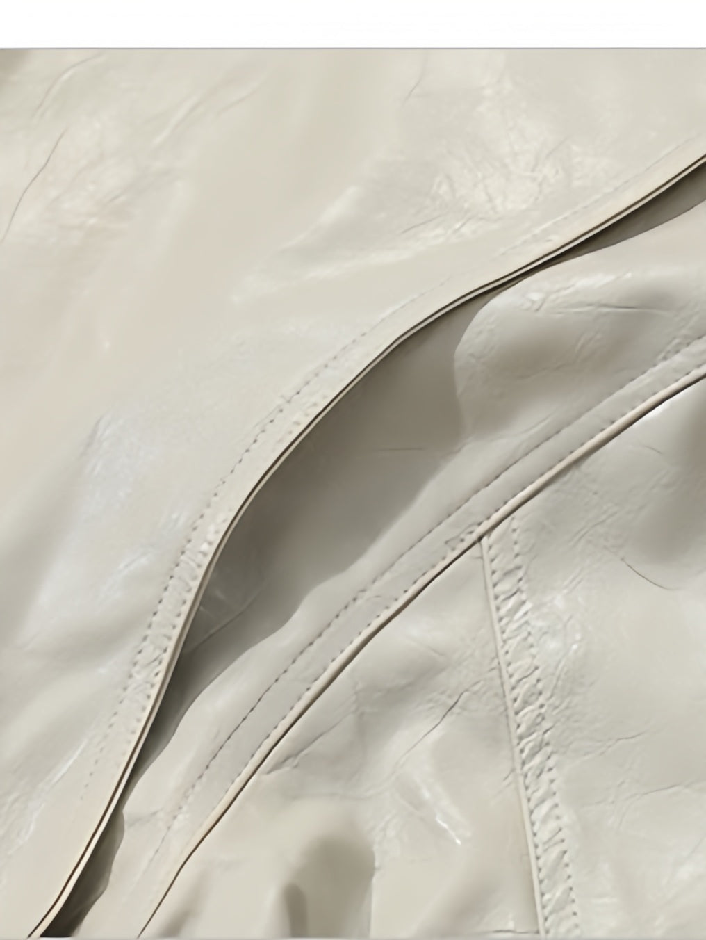 Retro Old Money Style Brown Cleanfit Silhouette Stand Collar Leather Jacket