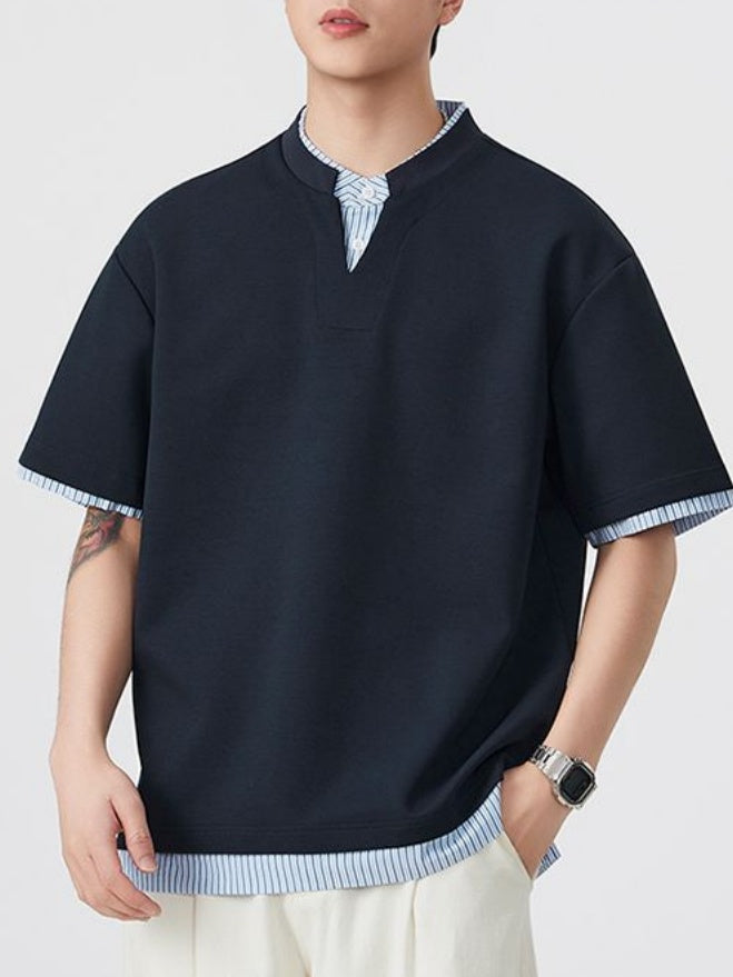 Layered-look Patchwork T-shirts