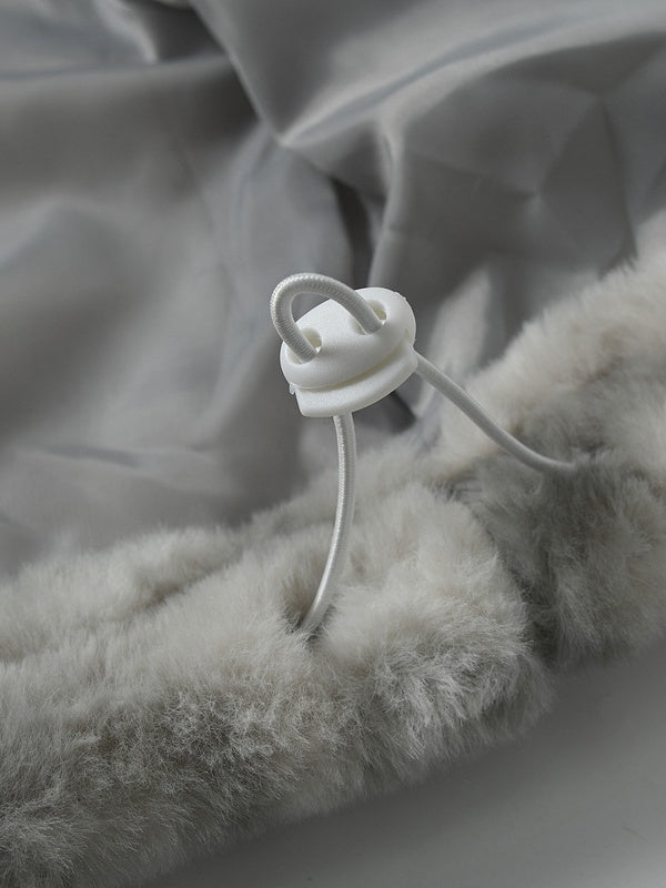 Tie-dye Gradient Cross Stitch Lambskin Faux Rabbit Fur Coat