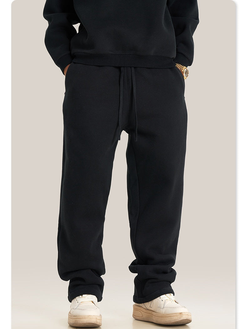 Loose Plush All-match Straight-leg Sweatpants