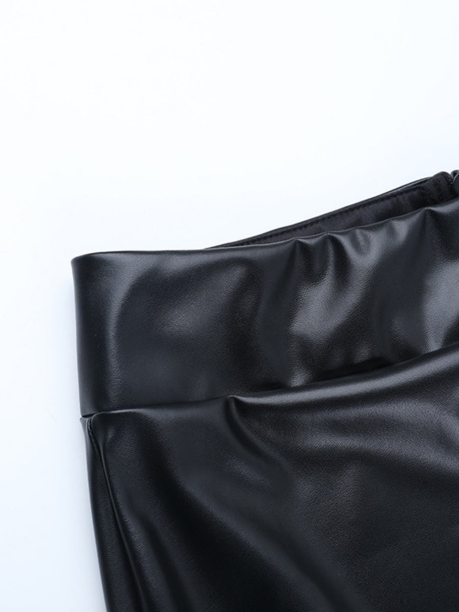 Black Bodycon Skirt Retro High Waist Fishtail Slit Skirts