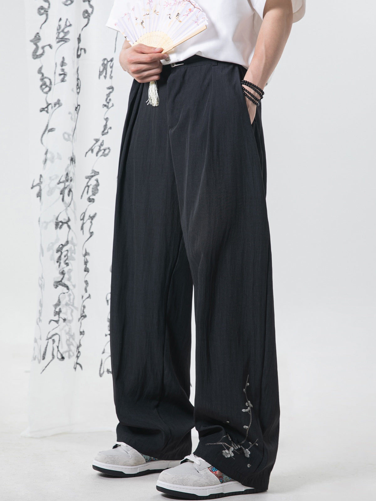 Retro Old Money Style Loose-fit Pants