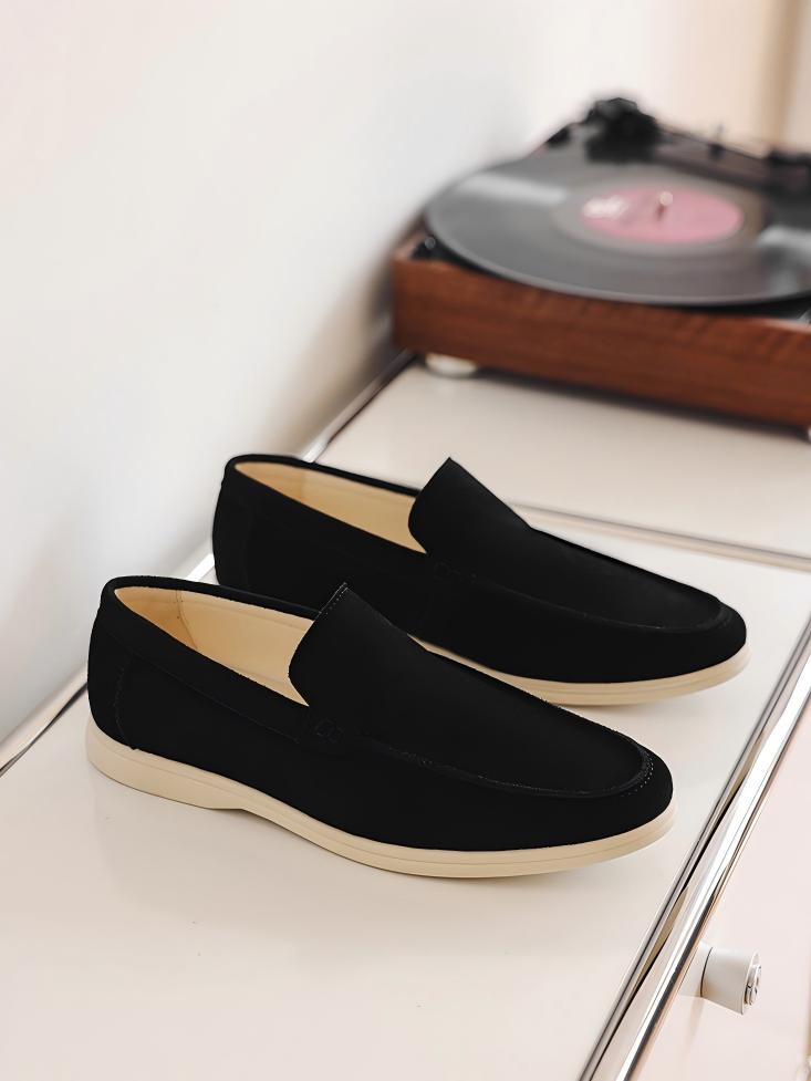 Solid Color Slip-on Loafers
