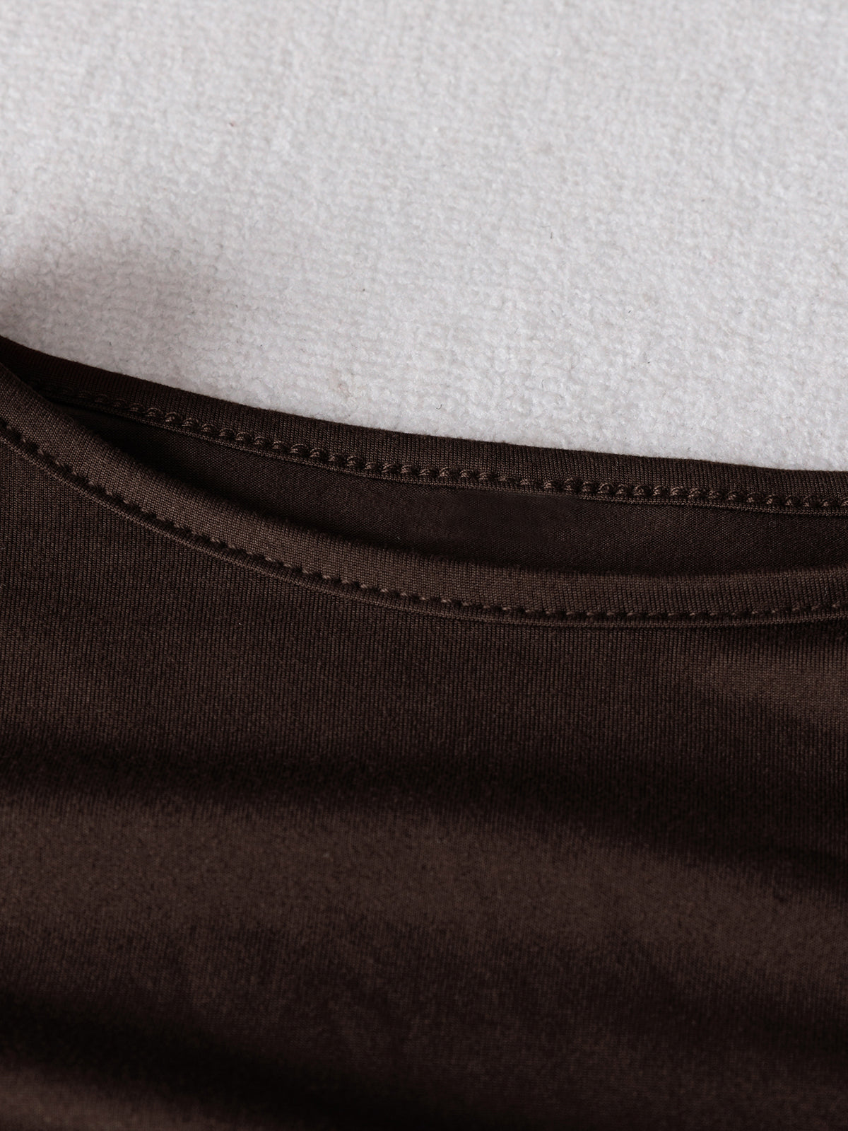 Pleated Design Long-sleeved Round Neck A-line Dress