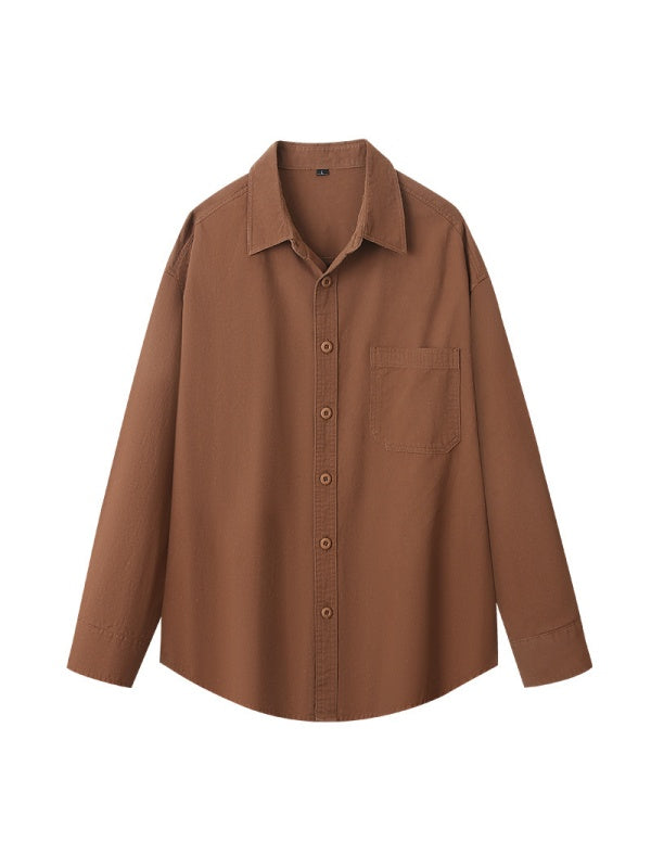 Retro Simplicity Loose-fit Shirts