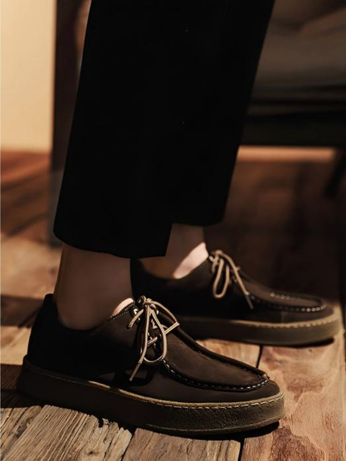 Outdoor Suede Lace-up Flat Shoes