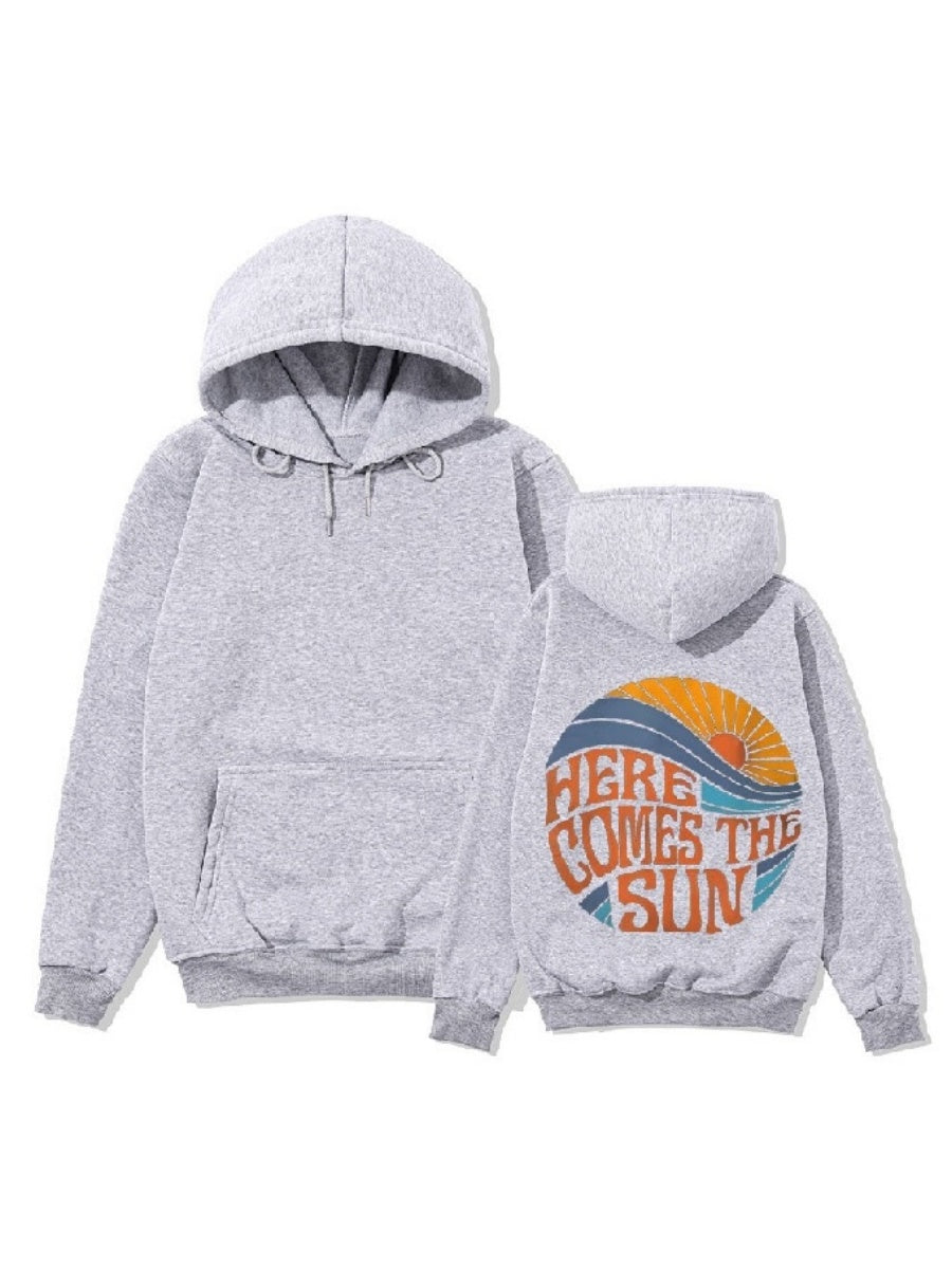 Forever Chasing Sunsets Loose Casual Hooded Sweatshirt