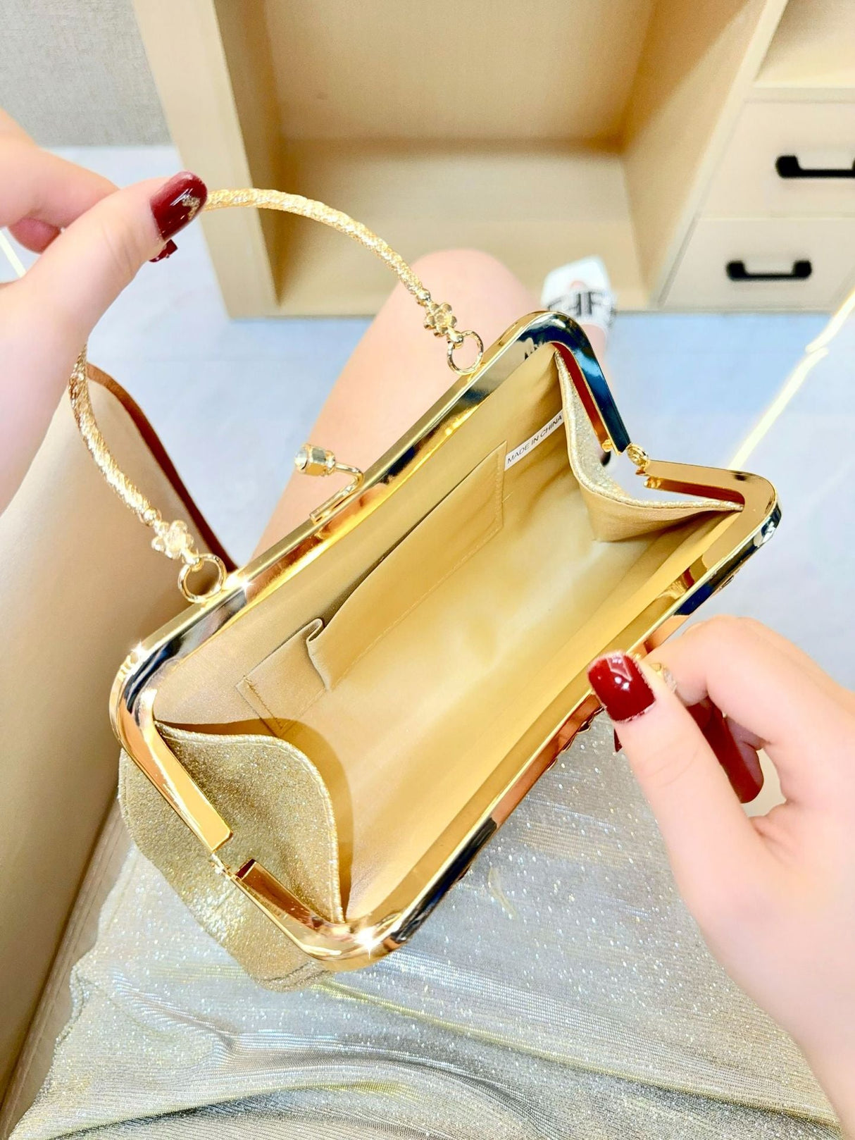 Liber Four Seasons ACC Sequin Diamond Box Bag