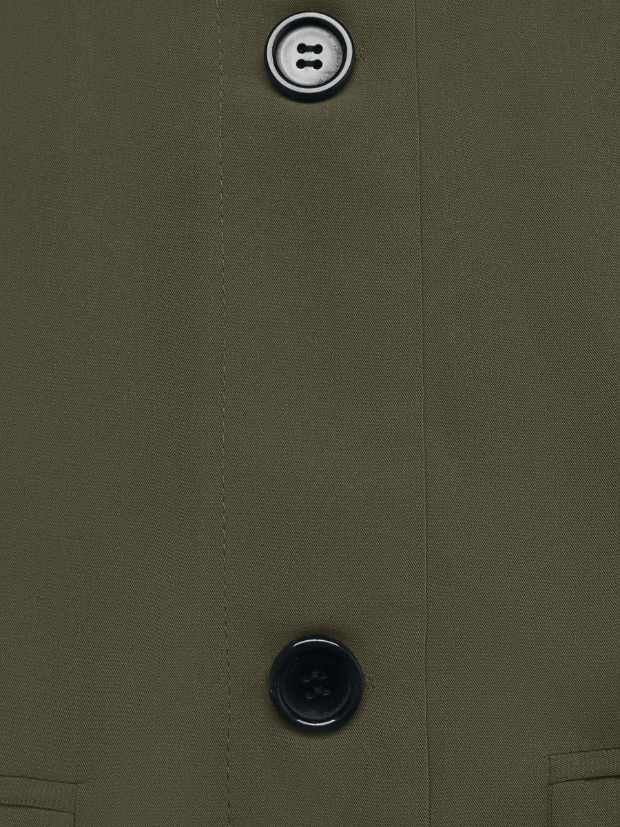 Women's Long green contrast trench coat