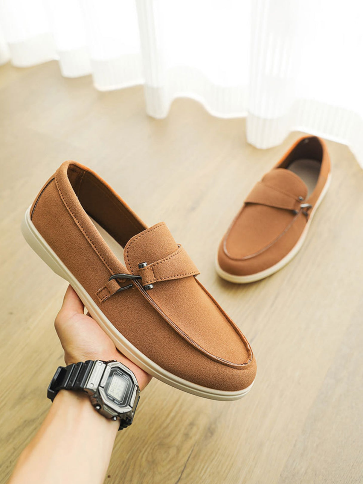 Suede Slip-on Loafers
