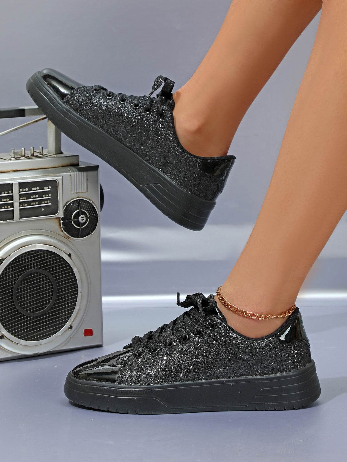 Sequined Women's Sneakers