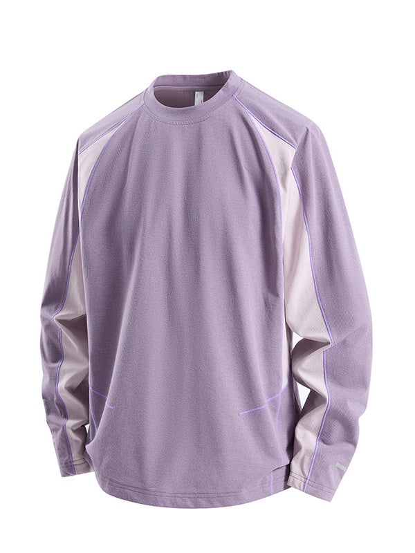 Quick-drying Sunscreen Loose-fit Color-blocked T-shirts