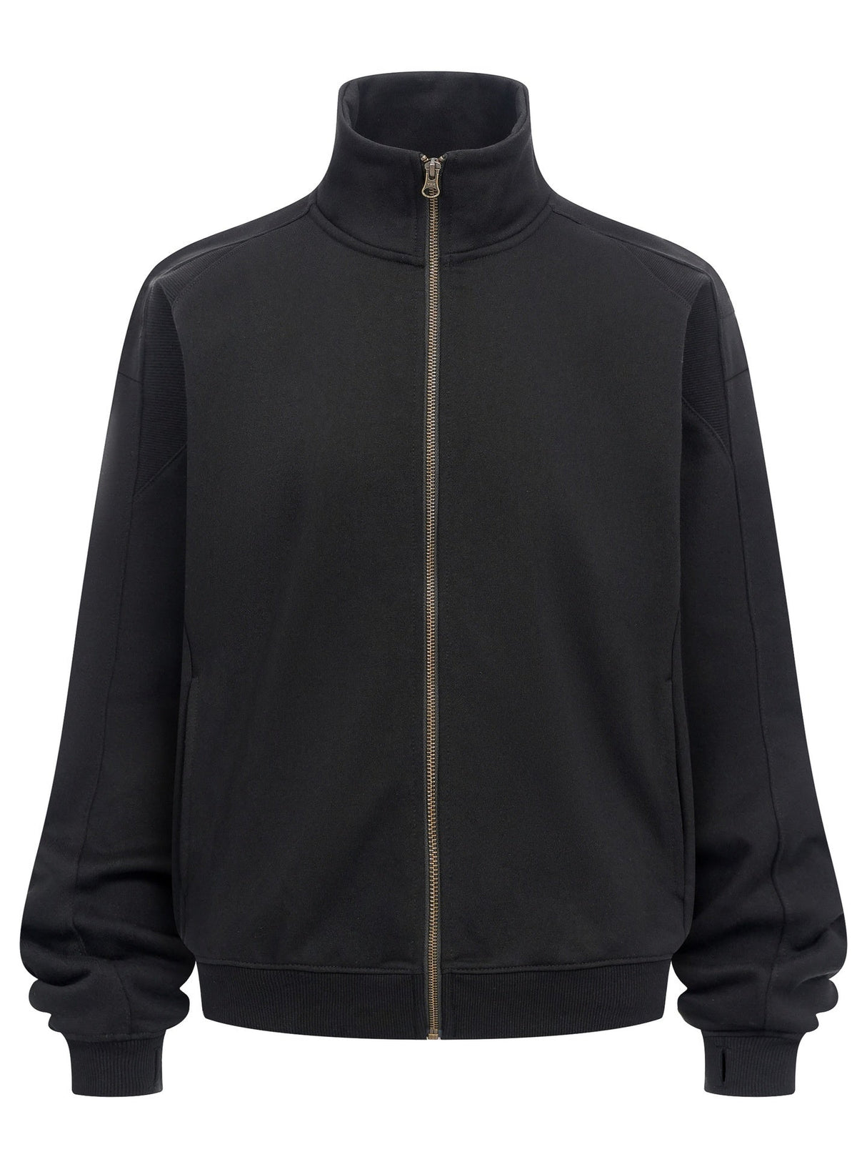 Liber Autumn Neutral wear Zipper decoration Solid Color Sweatshirts&Hoodies