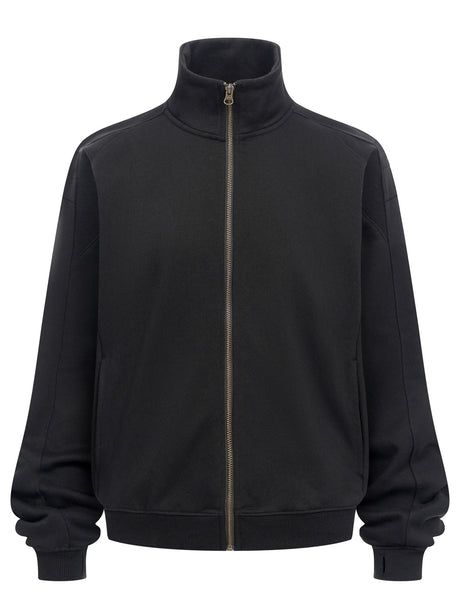 Liber Autumn Neutral wear Zipper decoration Solid Color Sweatshirts&Hoodies
