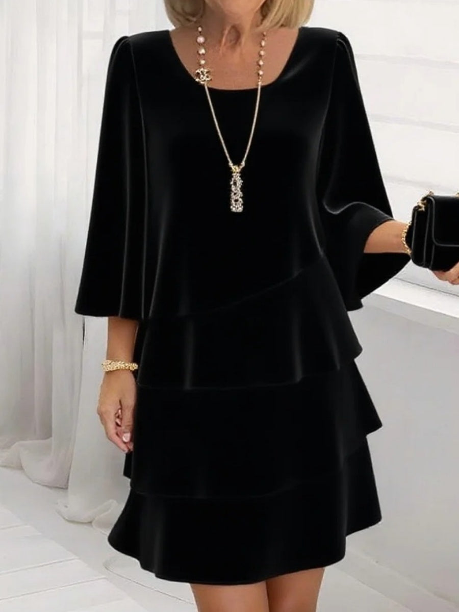Liber Summer Women's Splicing Midi Dresses