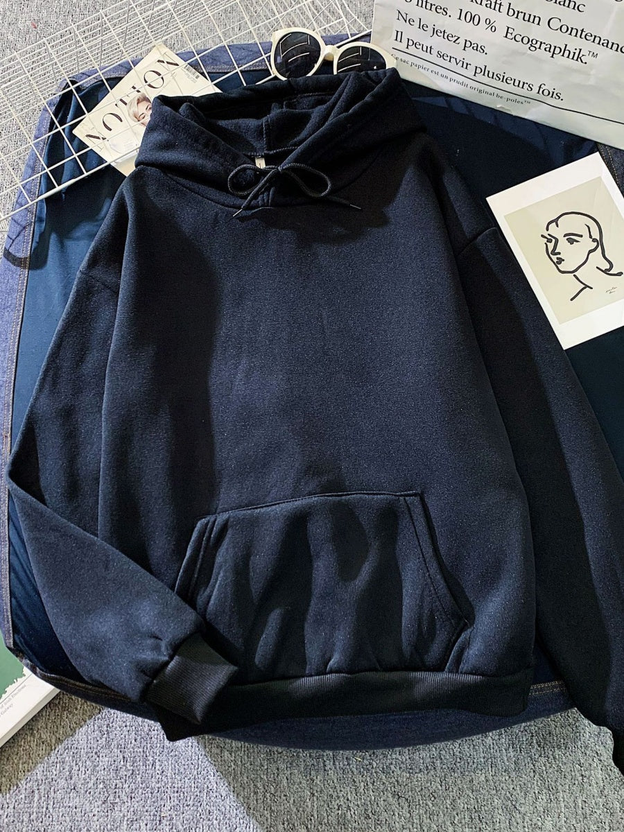 Liber Autumn Women's Pocket Solid Color Sweatshirts&Hoodies