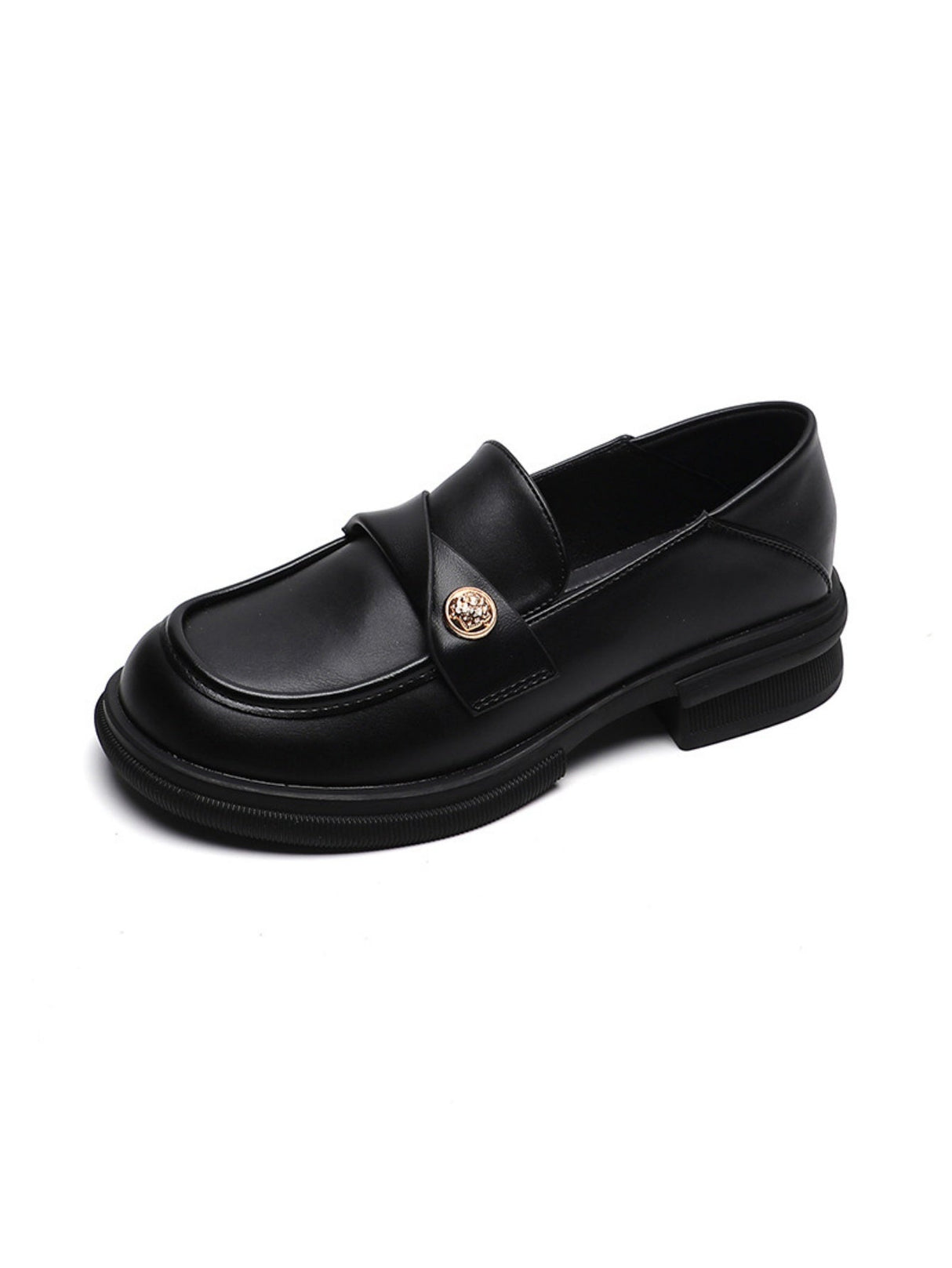 Liber Spring and Autumn Thick-soled Metal Buckle Women's Loafers