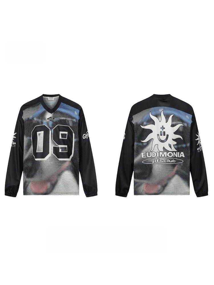 Liber Autumn Neutral wear Printed Letter T-shirts