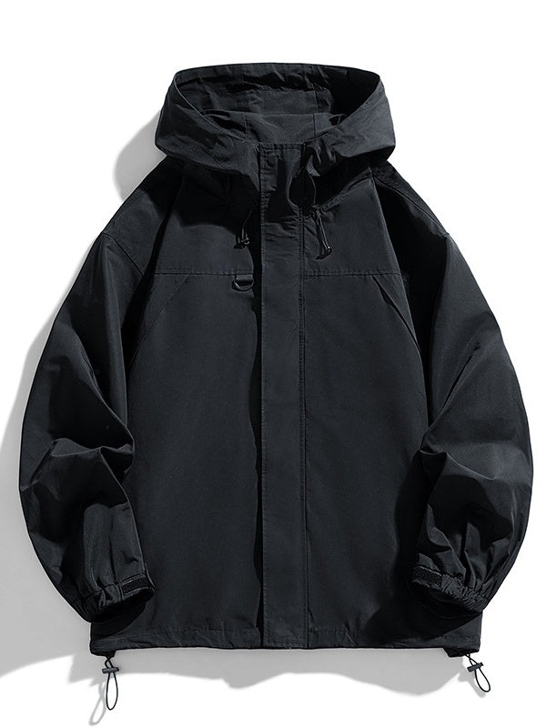 Liber Autumn Neutral wear Multiple pockets Plaid Solid Color Jackets