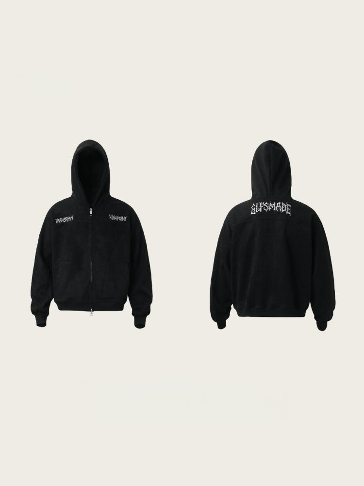 Neutral wear Embroidered Pattern Solid Color Sweatshirts&Hoodies