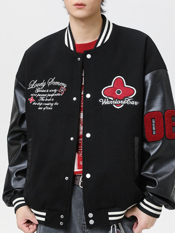 Liber Autumn Neutral wear Embroidery Color matching Jackets