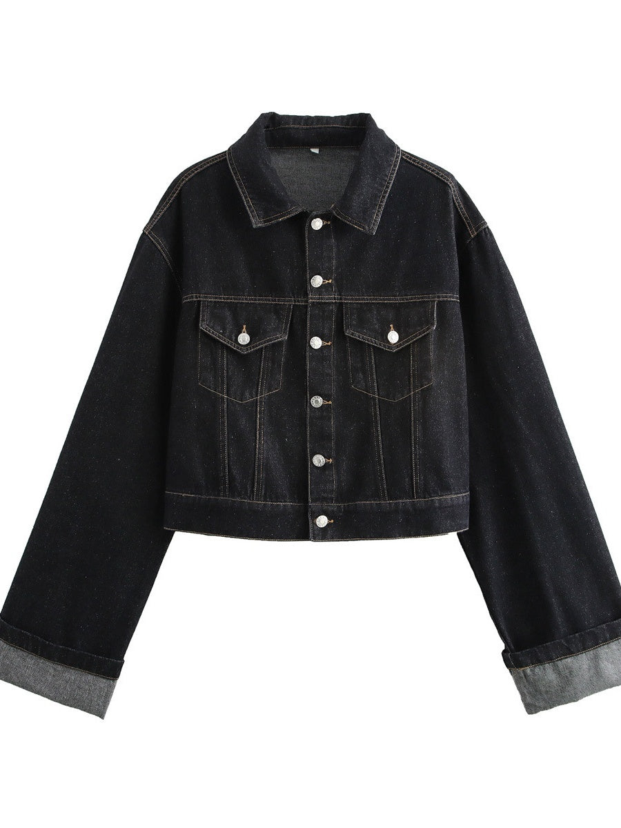 Regular Pocket Decoration Denim Jacket