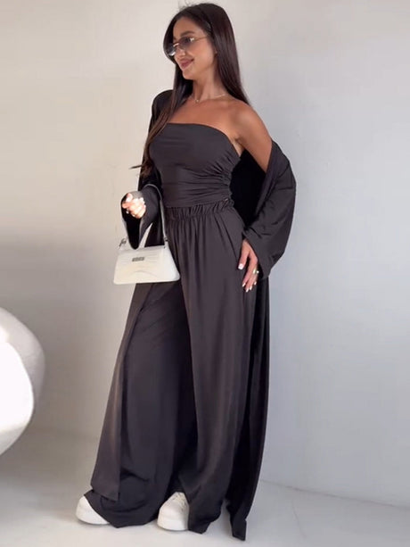 Liber Summer Women's Solid Color Solid Color 2-piece Sets